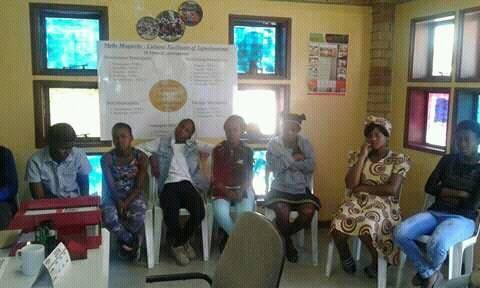 A meeting being held by Botjha ke palesa organization about teenage pregnancy 
